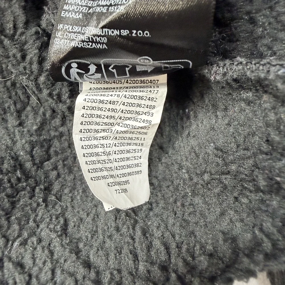 The North Face Mens Large Black Full Zip Sweater Knit Sherpa Lined Fleece Jacket